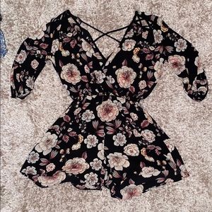 Flower Print Romper